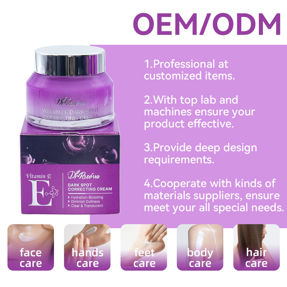 DR.ROSEVA Private Label Brightening Vitamin E Dark Spot Corrector Face Cream Dark Spots Skin Remover Whitening Correcting