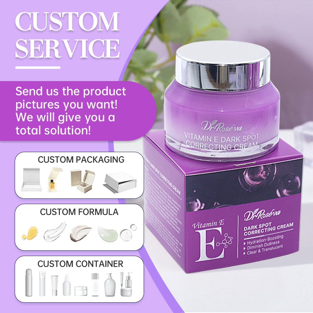 DR.ROSEVA Private Label Brightening Vitamin E Dark Spot Corrector Face Cream Dark Spots Skin Remover Whitening Correcting